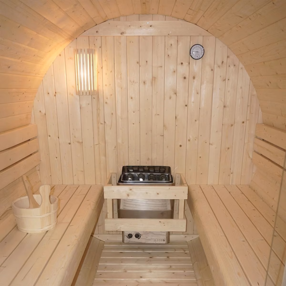 Artsauna Fasssauna Spitzbergen 220 für 6 Personen – Baureihenbild