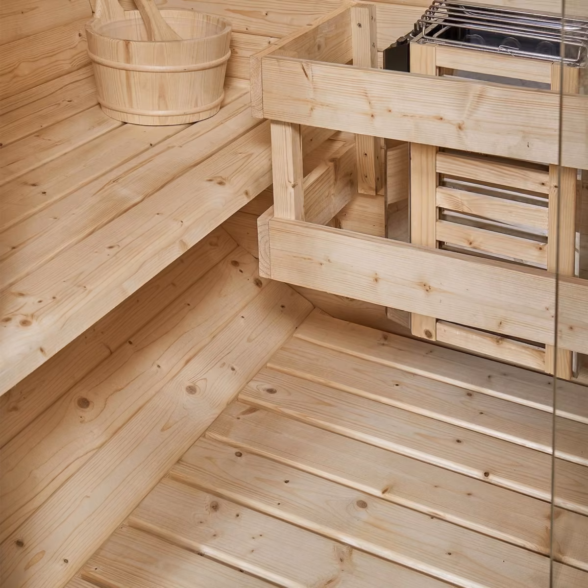 Artsauna Fasssauna Spitzbergen 220 für 6 Personen – Baureihenbild