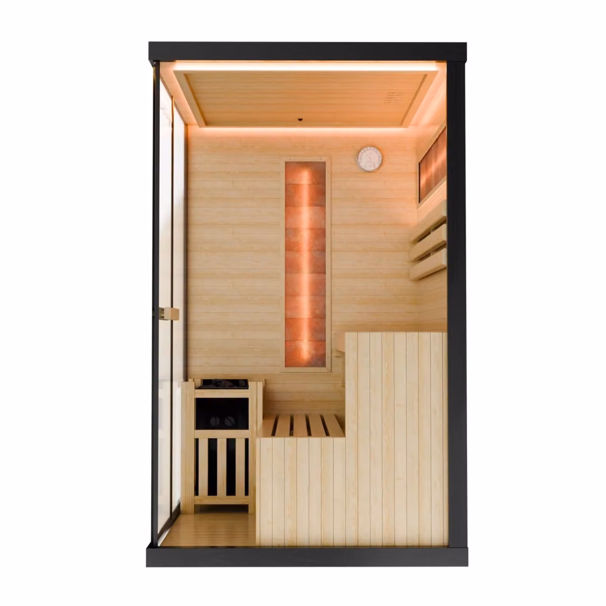Artsauna Vantaa 120 Sauna in Schwarz, Seitenansicht