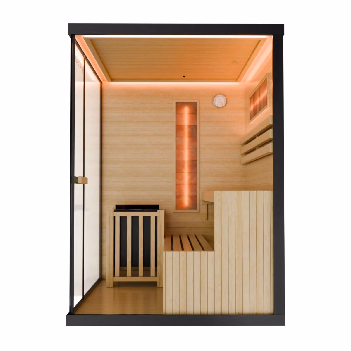 Artsauna Vantaa 175 Sauna in Schwarz, Seitenansicht