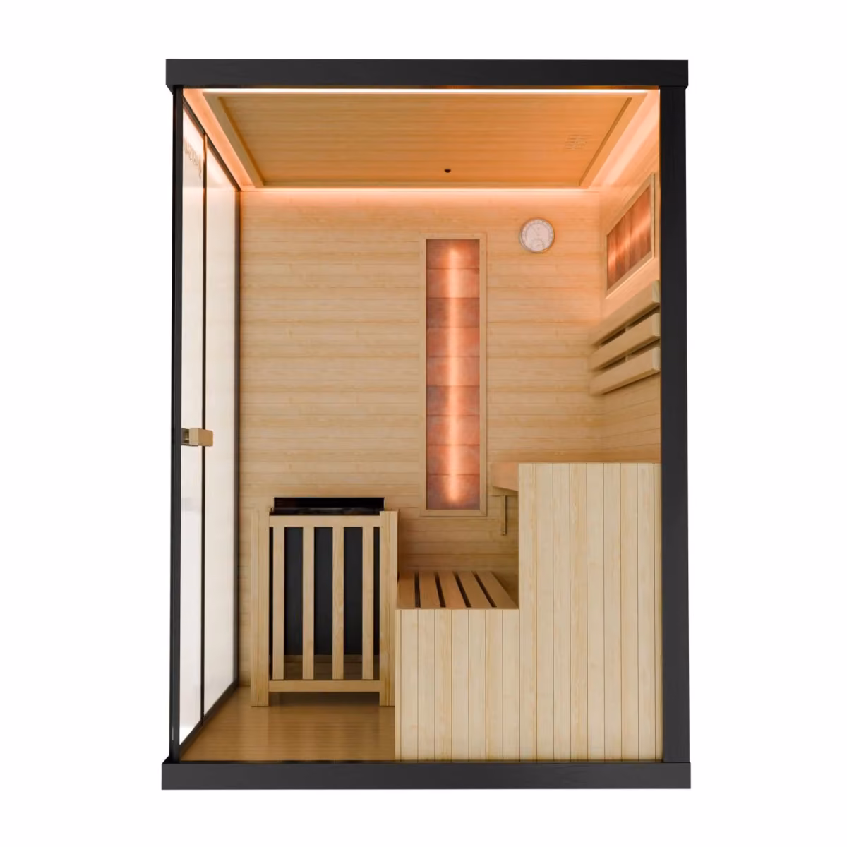 Artsauna Vantaa 150 Sauna in Schwarz, Seitenansicht